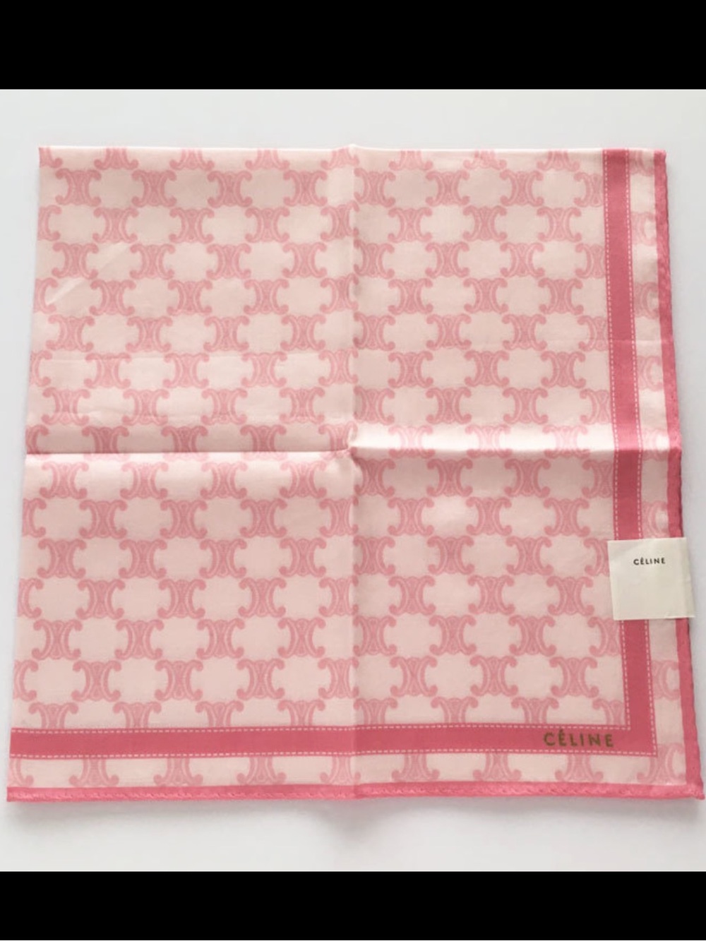 Celine 🌸🌷🎀🩷 Pink Logo Handkerchief - Picture 6 of 14